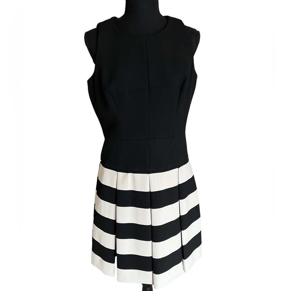 Milly black and white dress with pockets